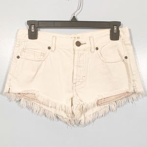 We the Free Cut-off Shorts Red Striped Pocket